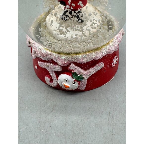 Vintage Christmas Snow Globe with Elf Figurine & Joy Base No Liquid Used READ - Picture 2 of 8